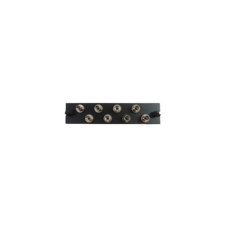 Cable Wholesale LGX Compatible Adapter Plate featuring a Bank of 8 Singlemode ST Connectors, Black Powder Coat 68F3-00380